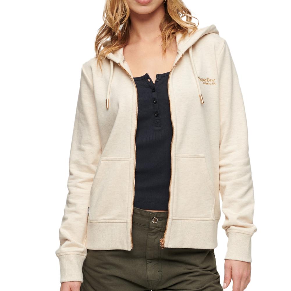 Sweat Zippé Beige Femme Superdry W2012047A pas cher