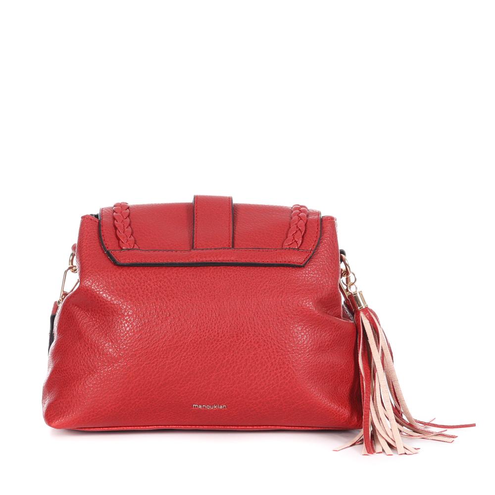 Sac à Bandoulière Rouge Femme Manoukian MACHA vue 3