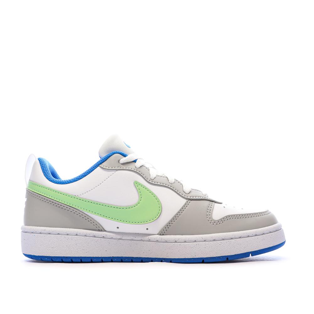 Baskets Blanches/Gris Garçon Nike Court Borough vue 2