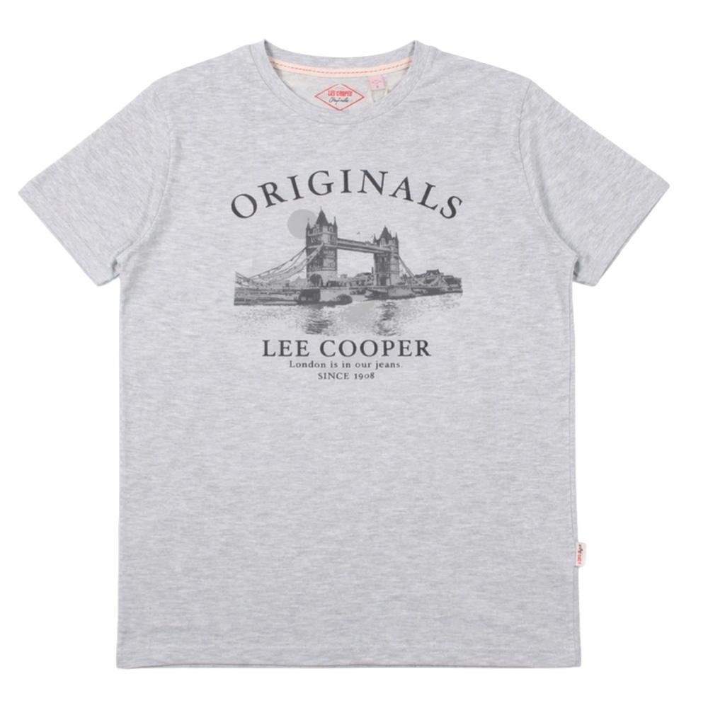 T-Shirt Gris Homme Lee Cooper LCN820 vue 2