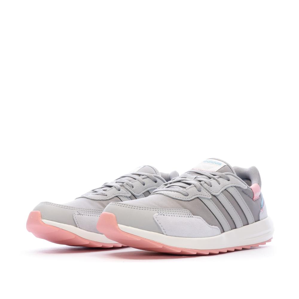 Chaussures de Sport Grise Femme Adidas Retrorun vue 6