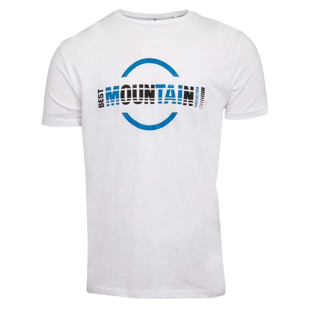 T-shirt Blanc Homme Best Mountain Photoprint 2010 pas cher