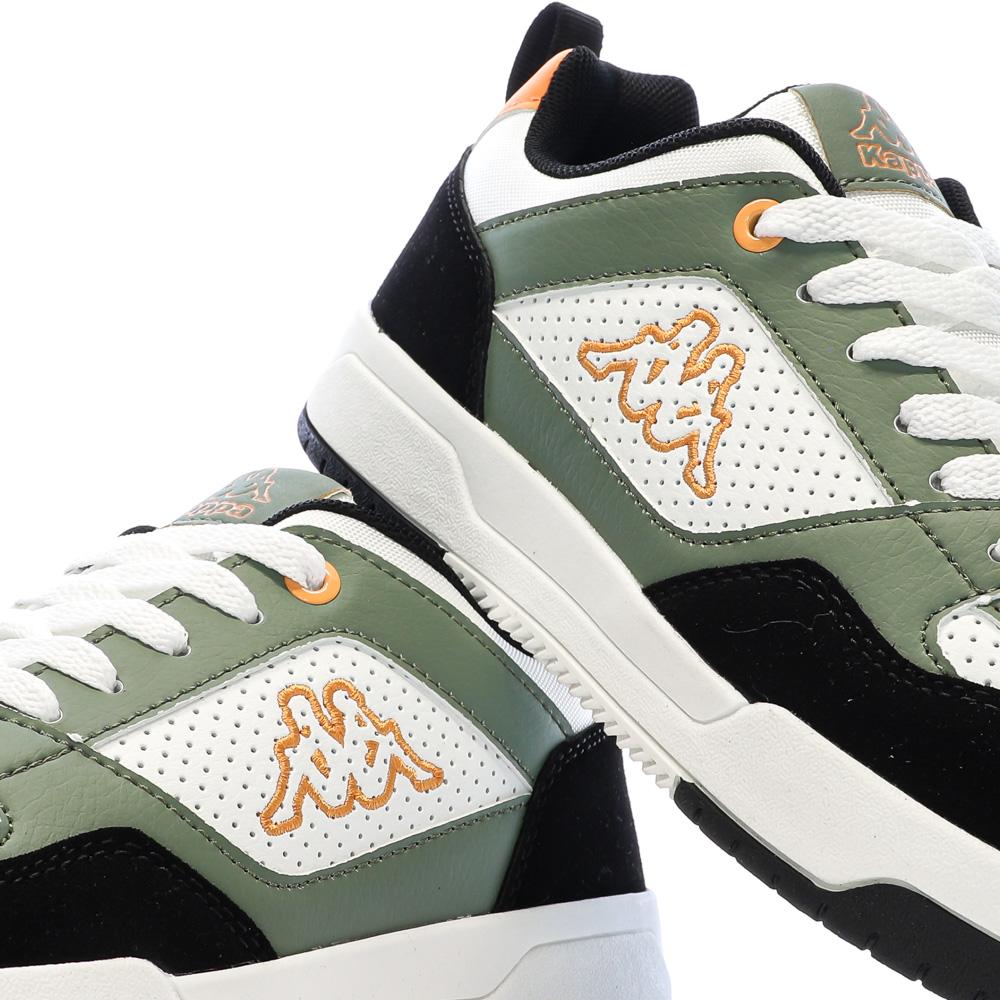 Kappa Logo Manis Jungen Sneakers Weiß/Grün/Schwarz Ansicht 7
