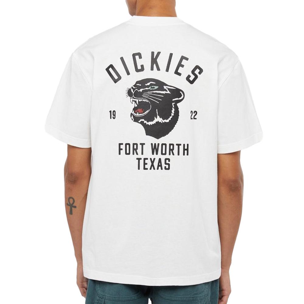 T-shirt Blanc Homme Dickies Panther vue 2