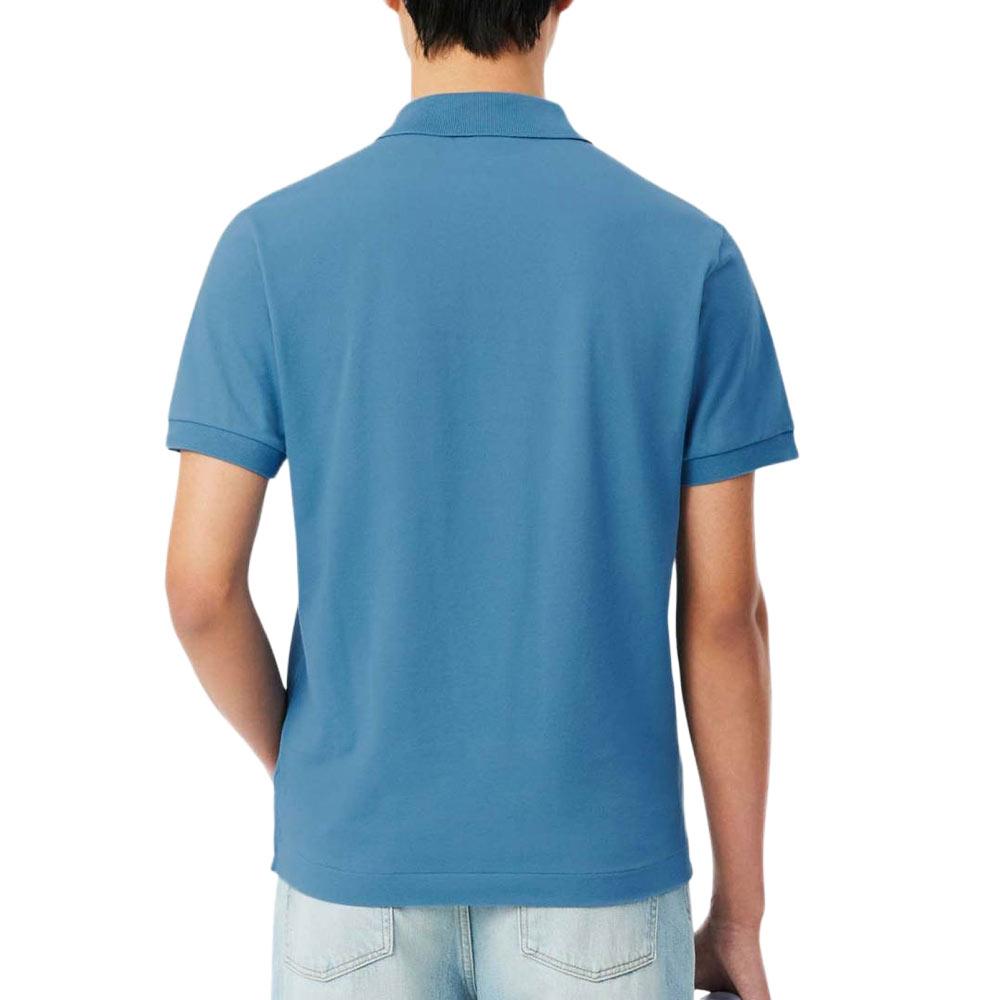 Polo Bleu Homme Lacoste Slim Fit brodé vue 2