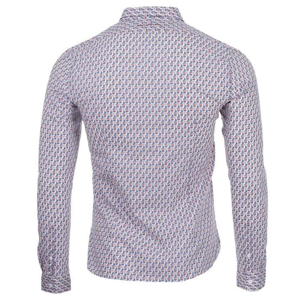 Chemise Blanc à motif Homme Teddy Smith Caster vue 2