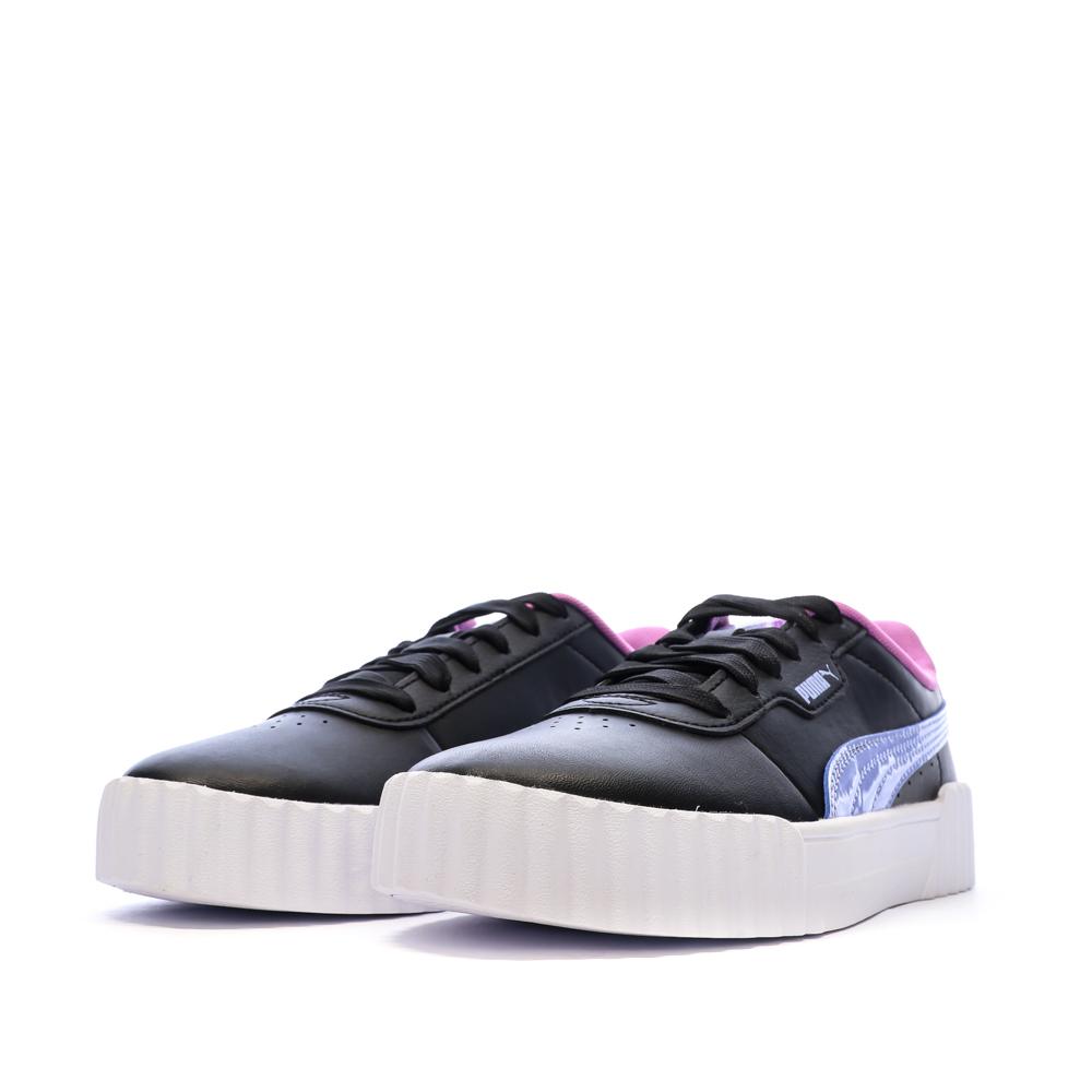 Baskets Noires/Mauve Fille Puma Carina 3.0 Jelly vue 6