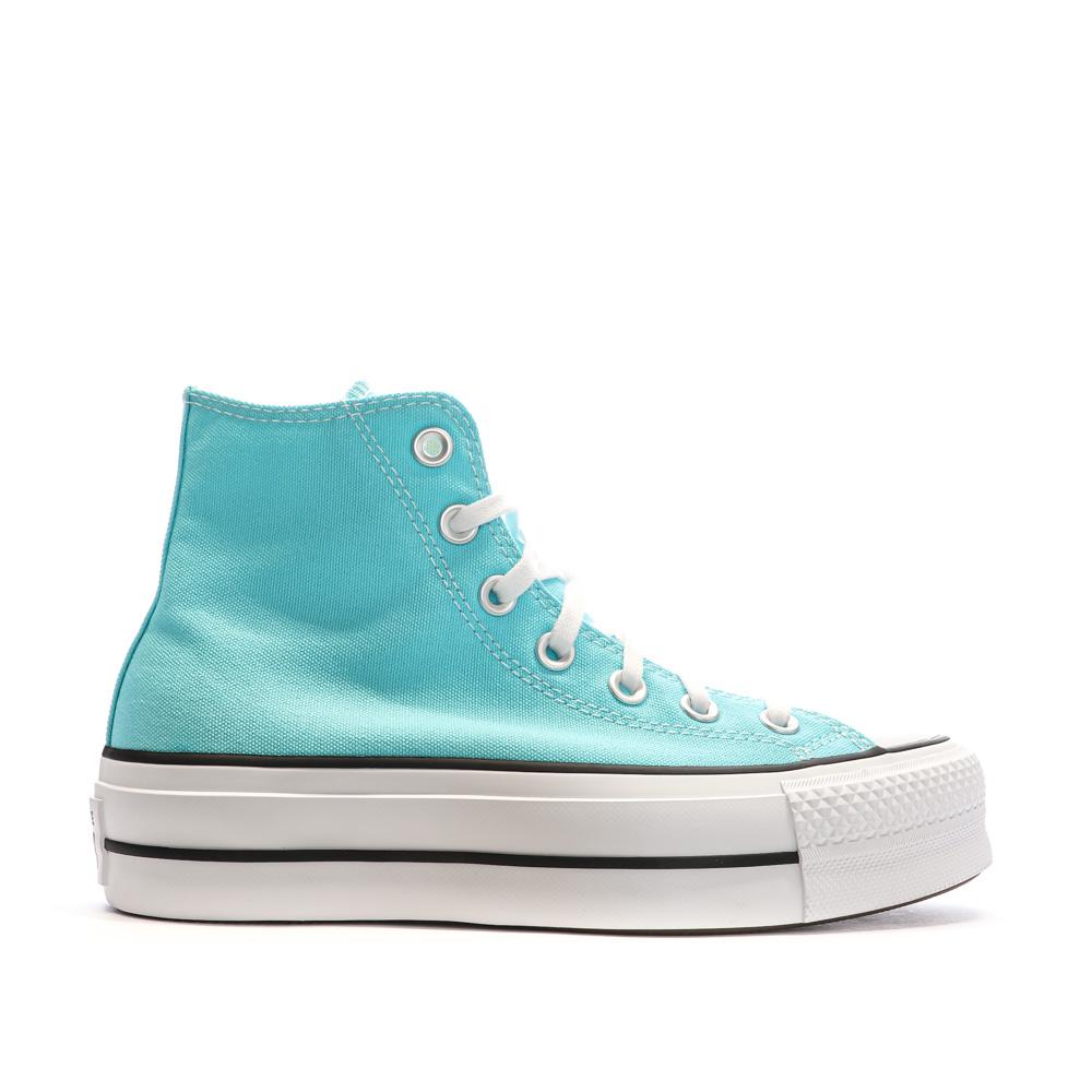 Baskets Turquoises Femme Converse Chuck Taylor All Star Lift vue 2