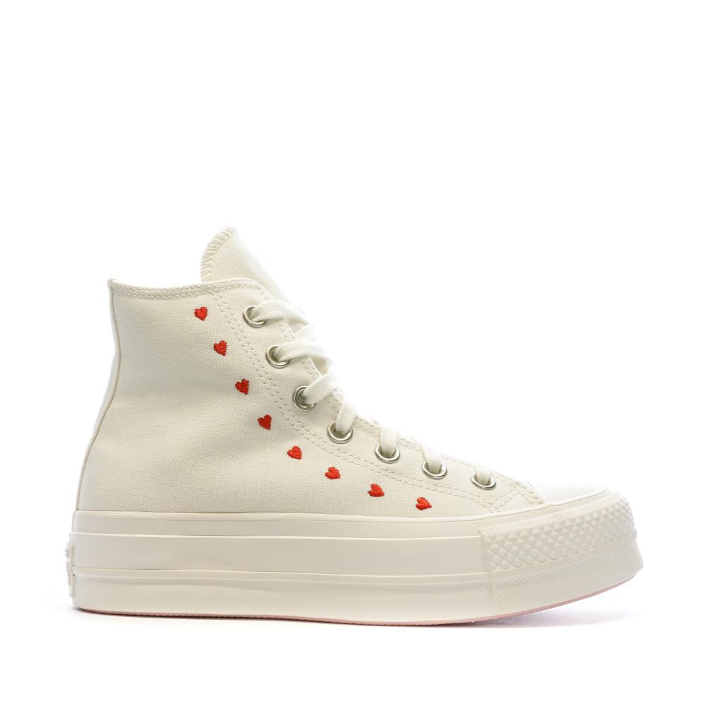 Baskets Blanches Femme Converse Vintage vue 2