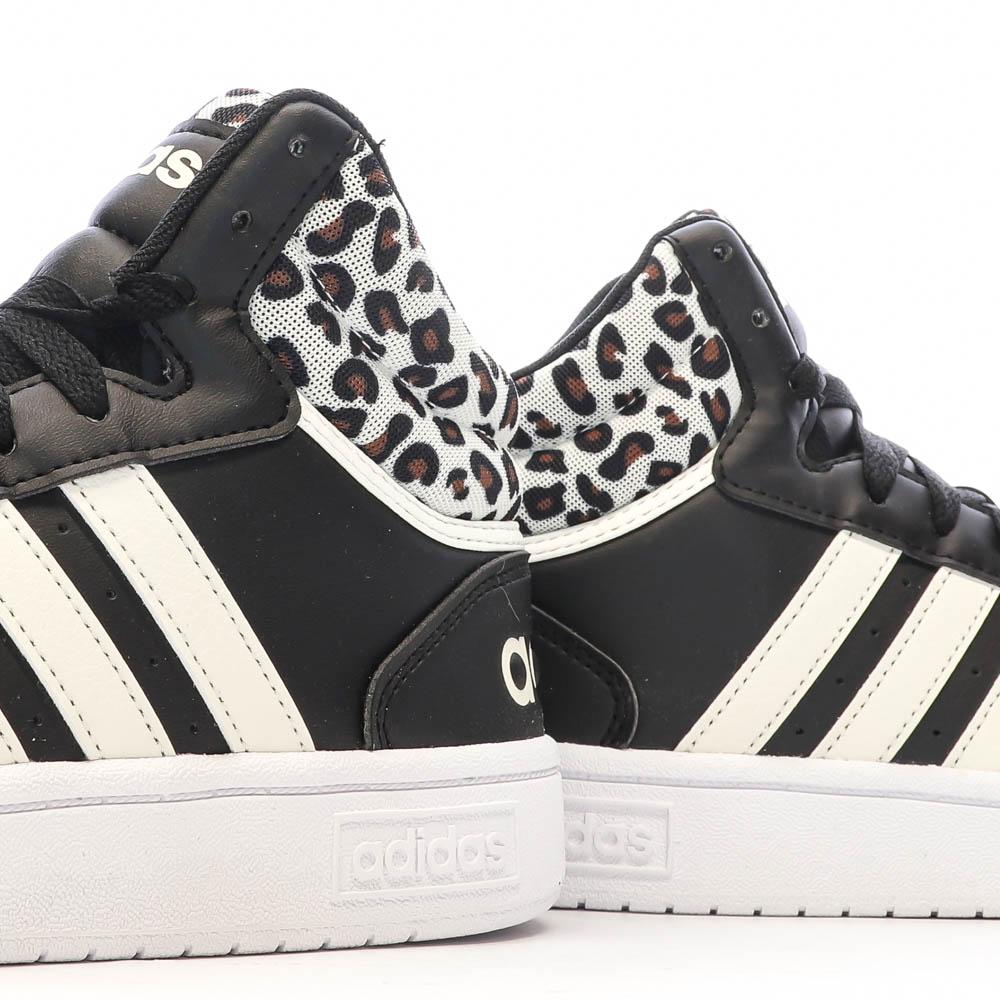 Baskets Noires Femme Adidas Hoops vue 7