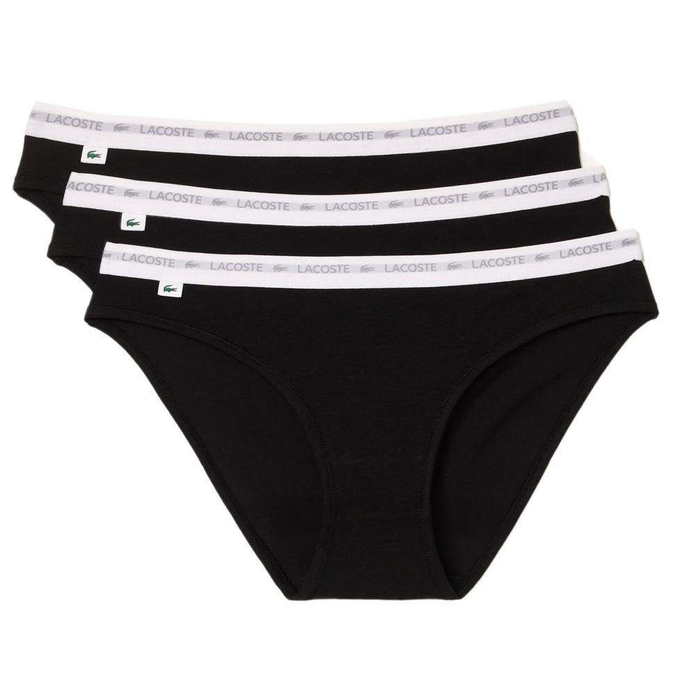 X3 Culottes Noir Femme Lacoste coton stretch pas cher