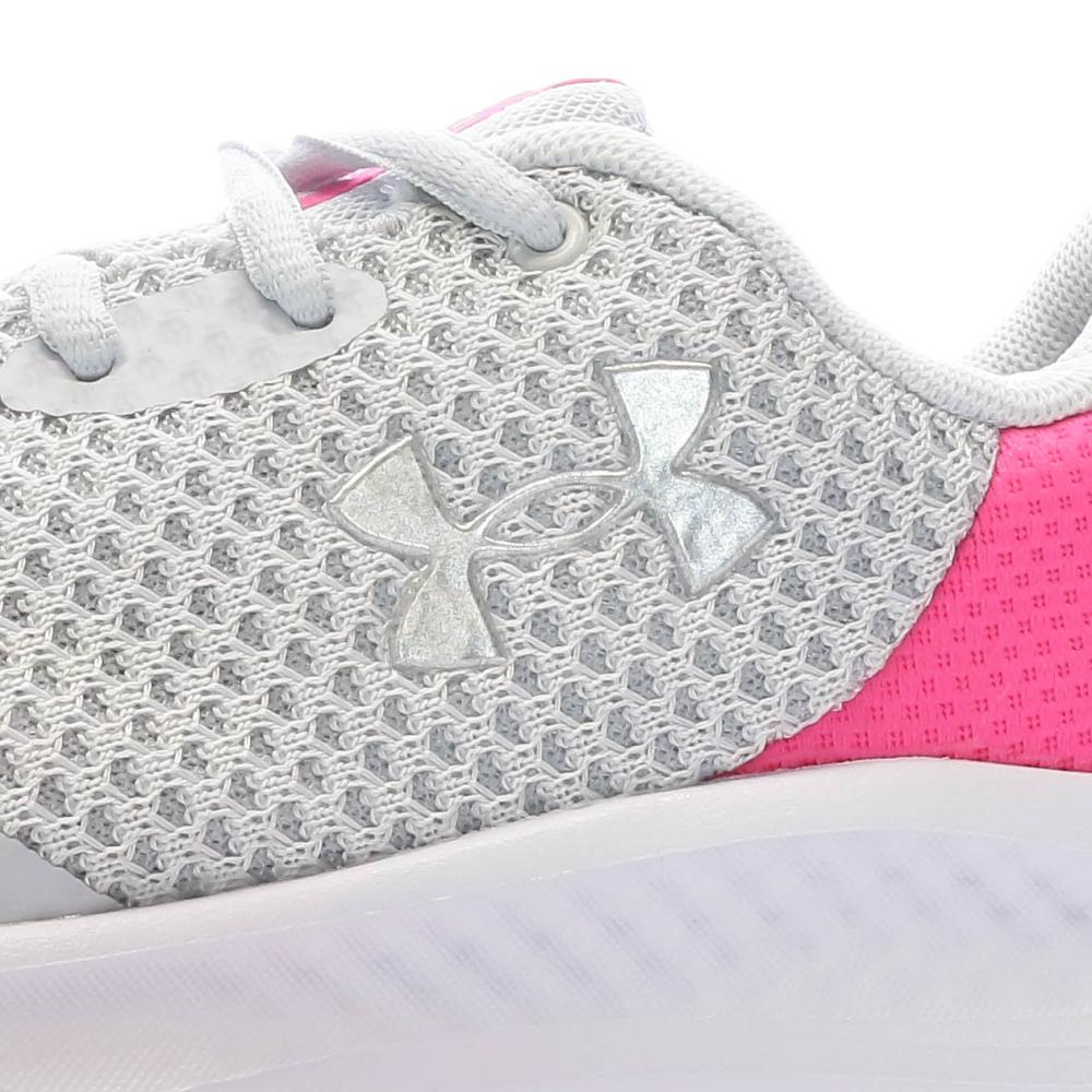 Chaussures de Sport Grise/Rose Femme Under Armour Charged Pursuit 3 vue 7