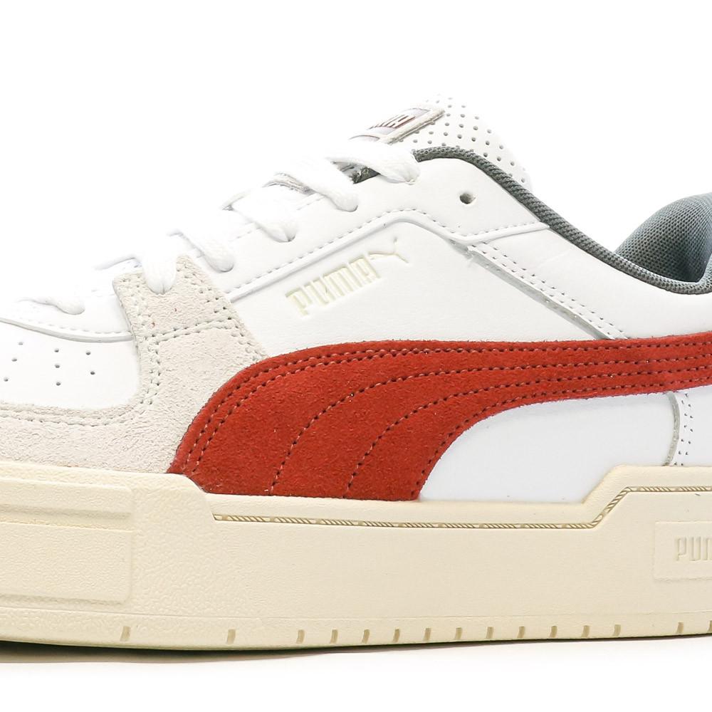 Baskets Blanches/Orange Homme Puma League vue 7