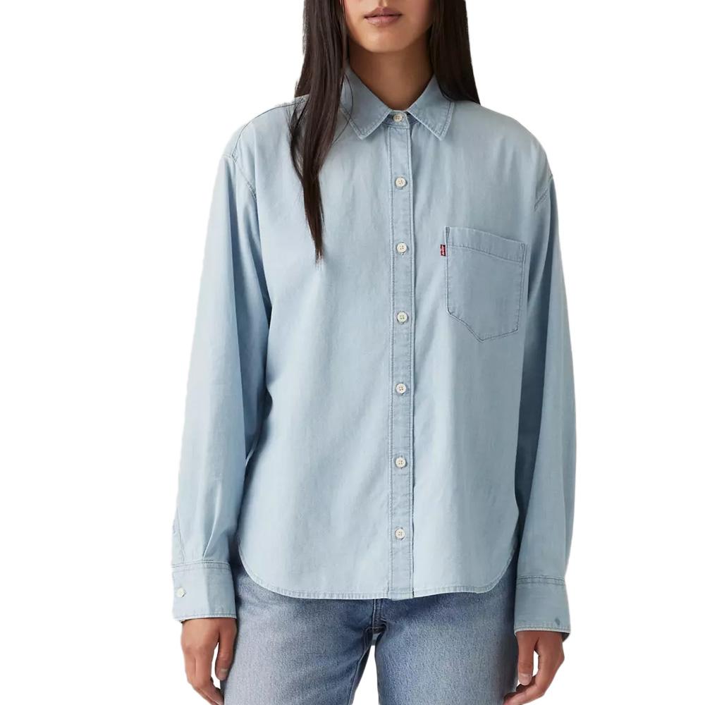 Chemise Bleu Femme Levi's Harlie pas cher