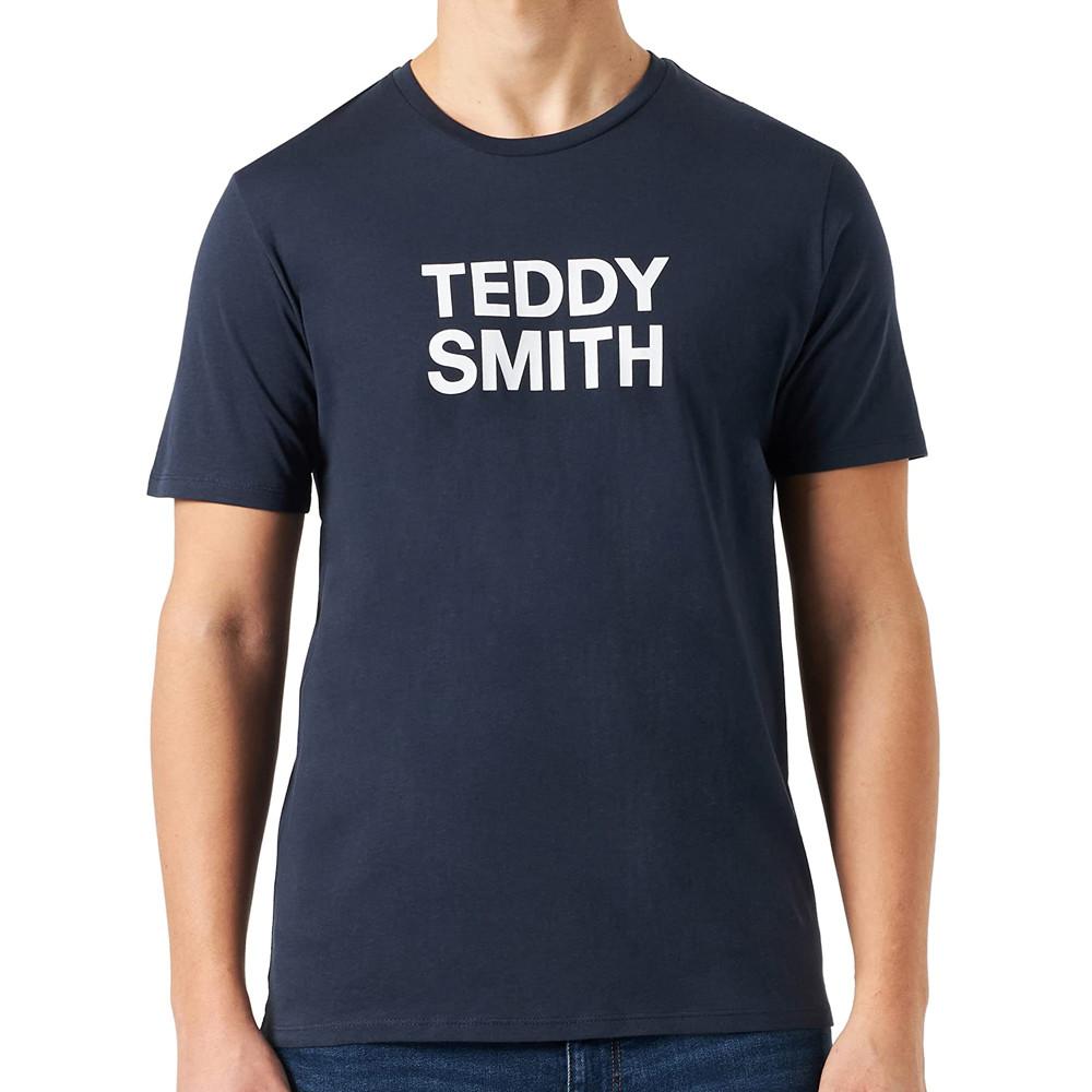 T-shirt Marine Homme Teddy Smith Basic Mc pas cher