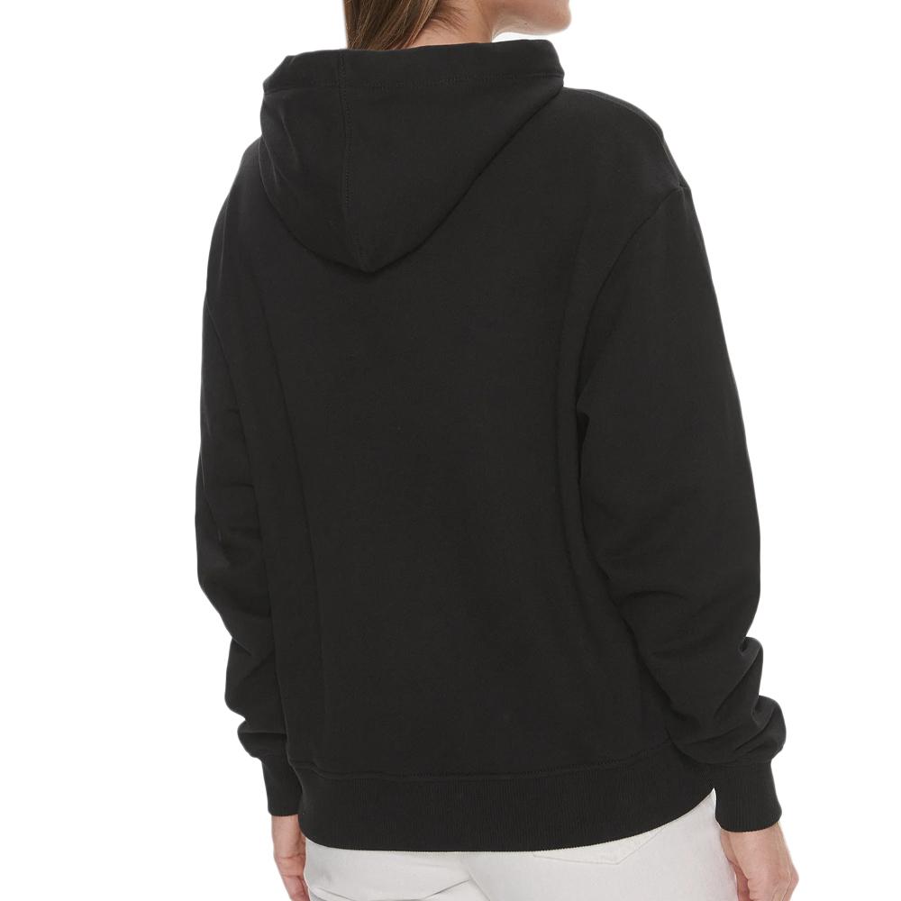 Sweat à Capuche Noir Femme Calvin Klein Jeans Satin vue 2