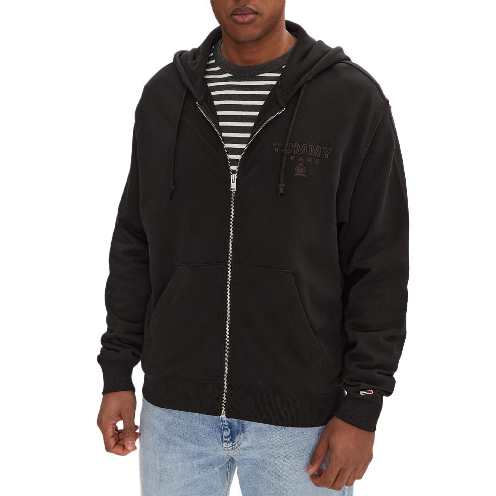 Sweat Zippé Noir Homme Tommy Hilfiger Varsity Tona pas cher