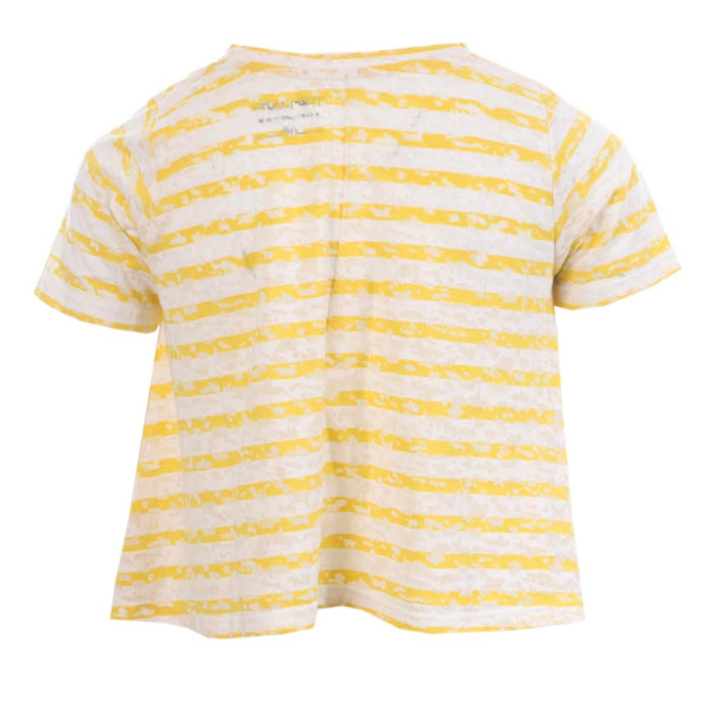T-shirt à rayures Jaune Fille Teddy Smith Marino pas cher
