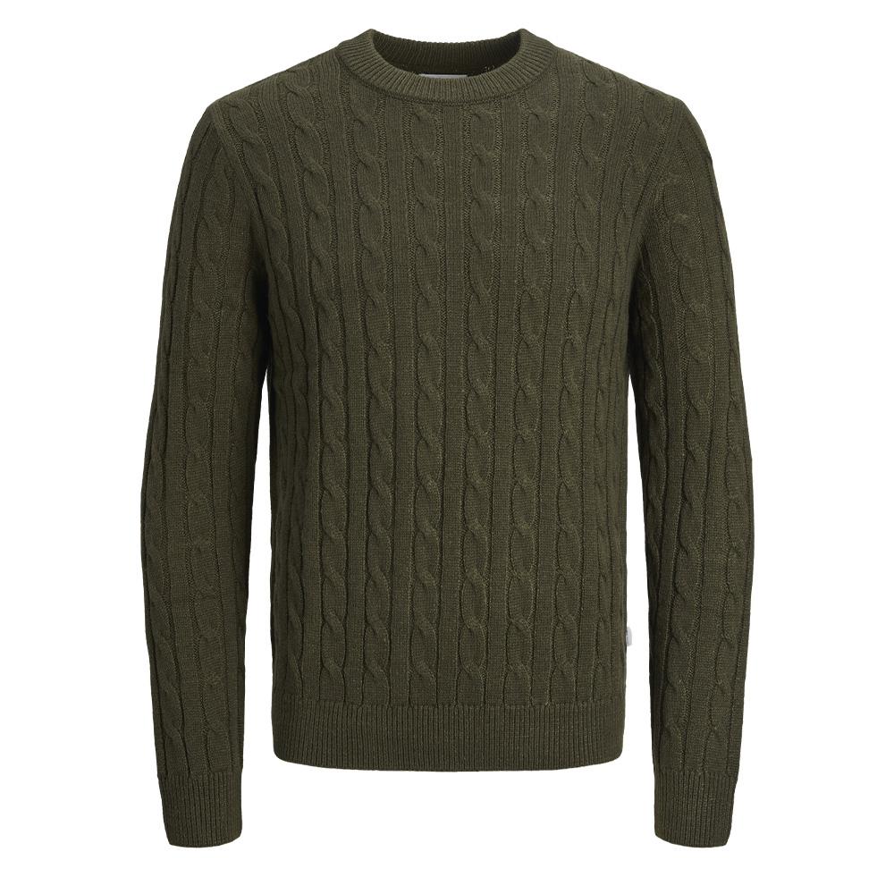 Pull Kaki Homme Jack & Jones Hross pas cher