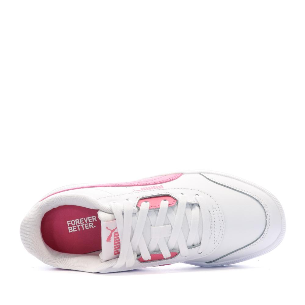 Baskets Blanche/Rose Mixte Puma Tori Jr vue 4