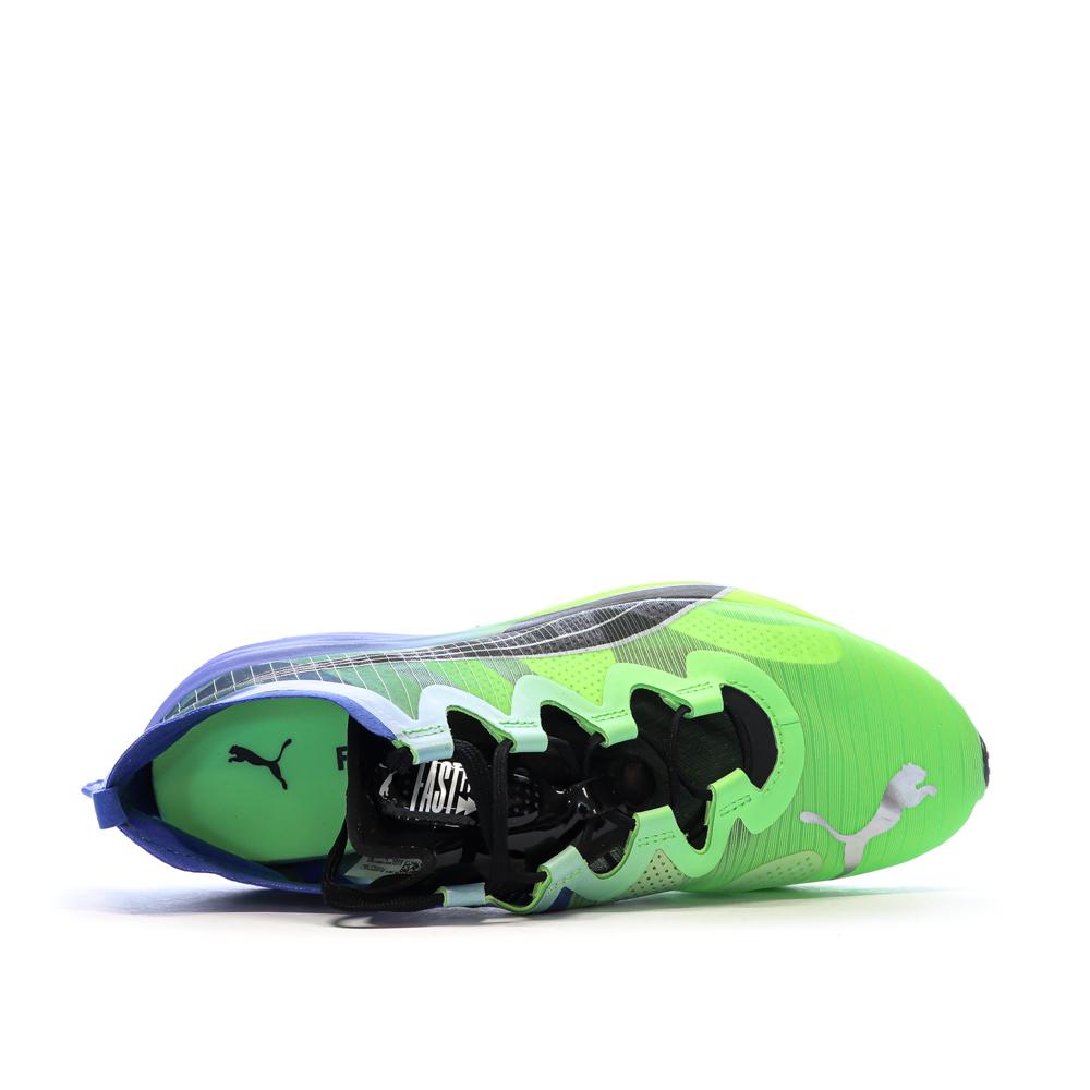 Chaussures de running Bleu/Vertes Homme Puma Fast Nitro vue 4