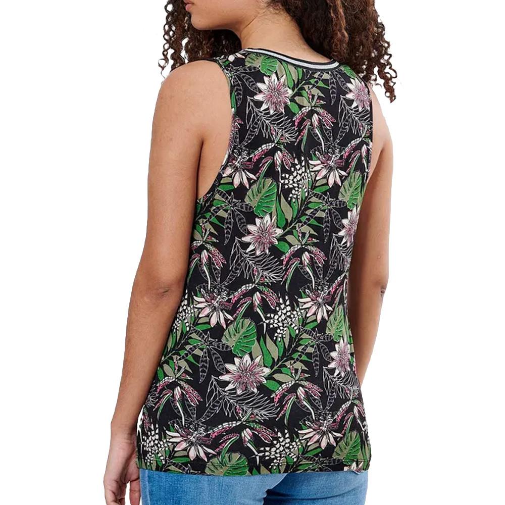 Débardeur Noir à fleurs Femme Kaporal Jom vue 2