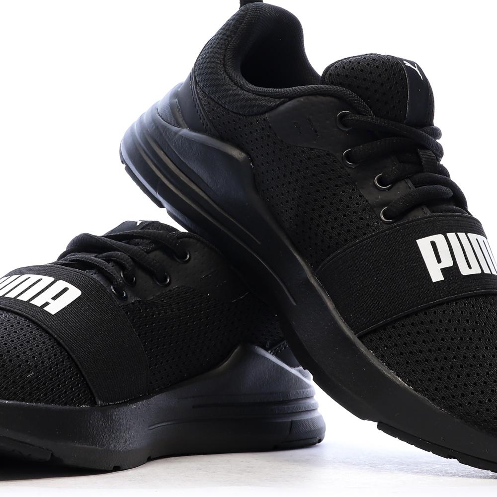 Baskets Noires Garçon Puma Wired Run vue 7