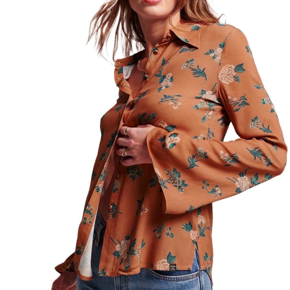 Chemise Orange Femme Superdry Seventies pas cher