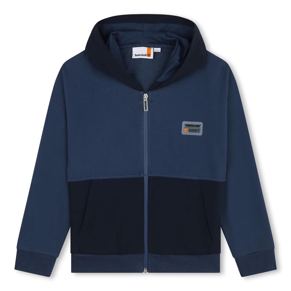 Sweat Zippé Bleu Garçon Timberland Cardigan pas cher