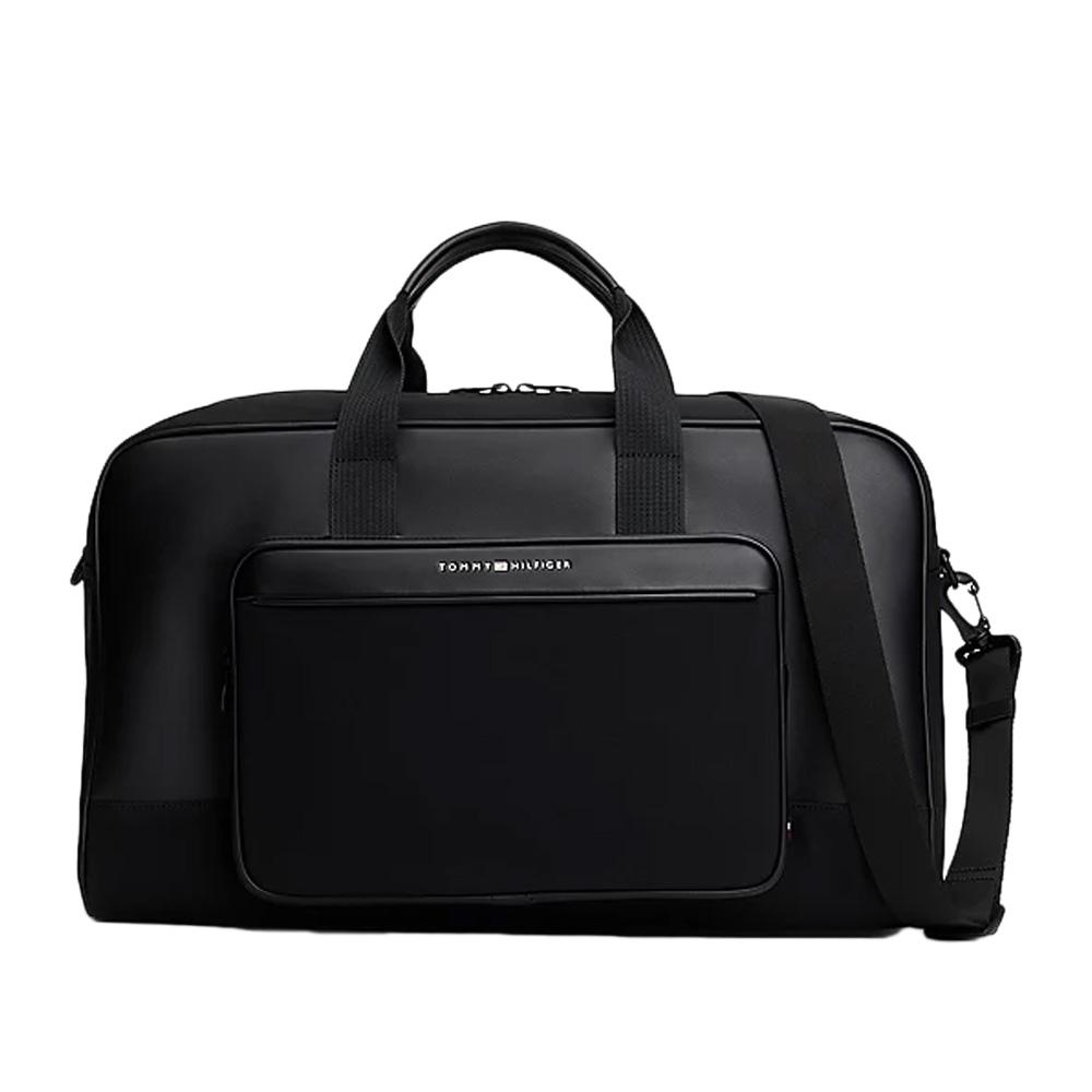 Sac de Voyage Noir Homme Tommy Hilfiger Th Foundation Duffle pas cher