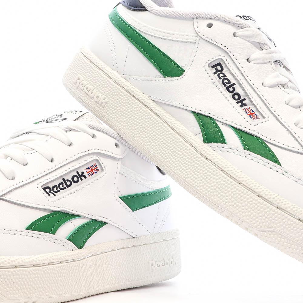 Baskets Blanches/Vertes Mixte Reebok Club C Revenge vue 7