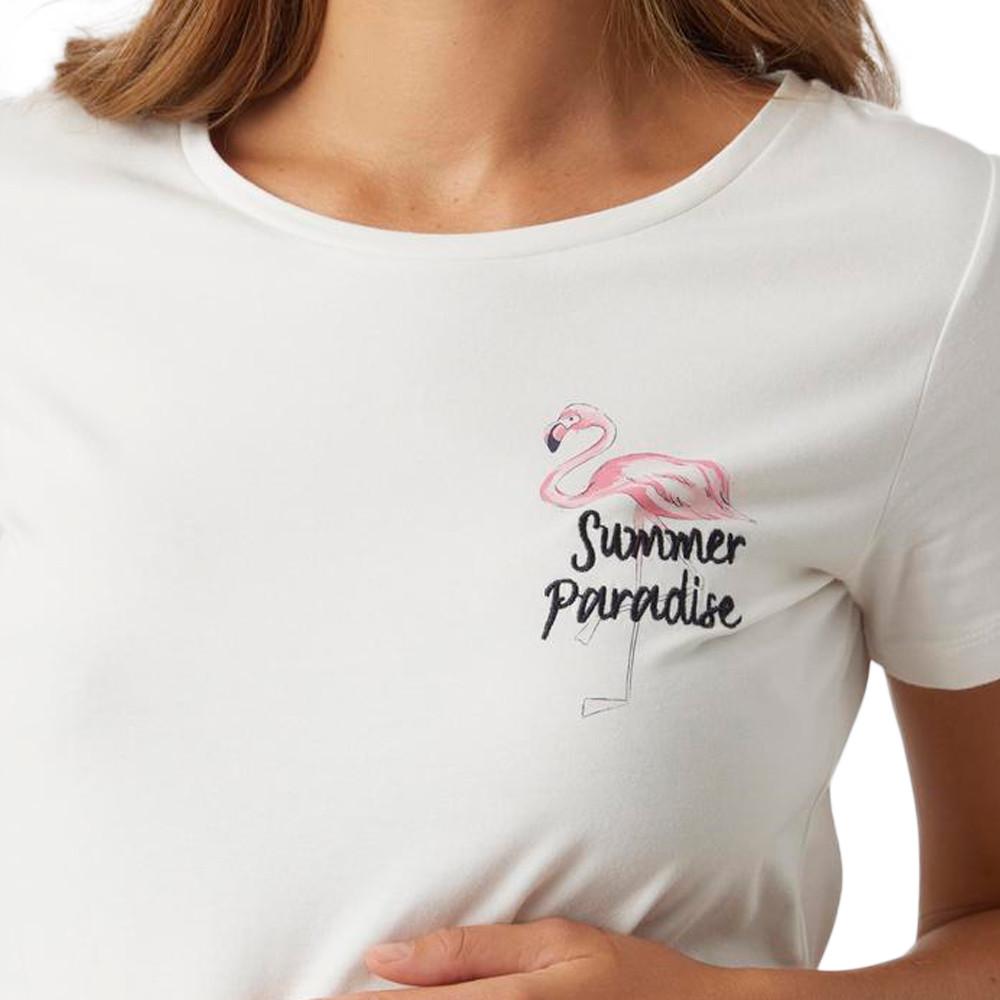 T-shirt Blanc Femme Mamalicious Feliz vue 3