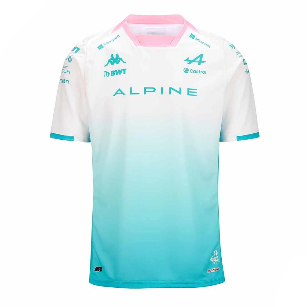 Maillot Blanc/Rose Homme Kappa Kombat pas cher