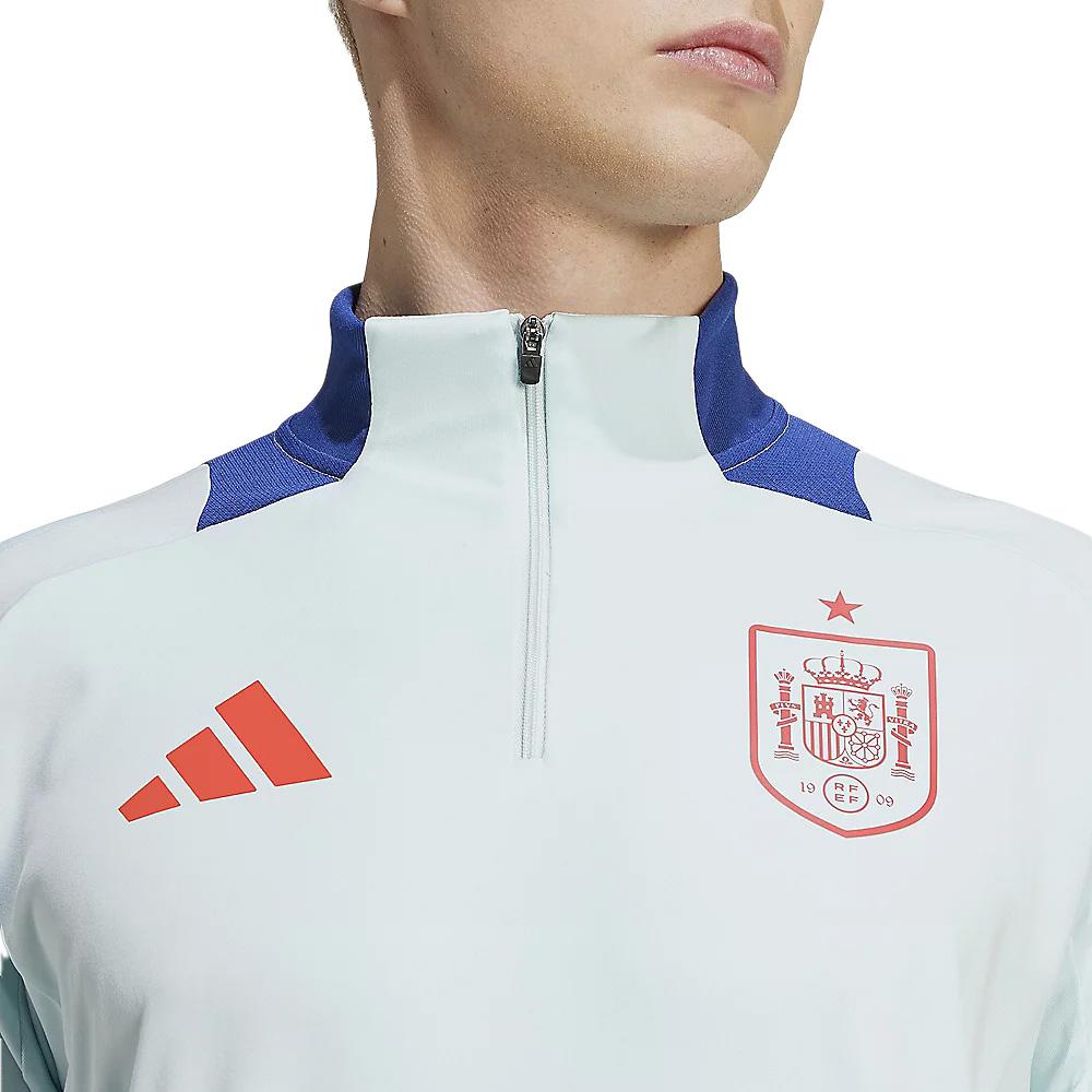 Espagne Sweat 1/2 zip Bleu Pâle Homme Adidas 2024 vue 3
