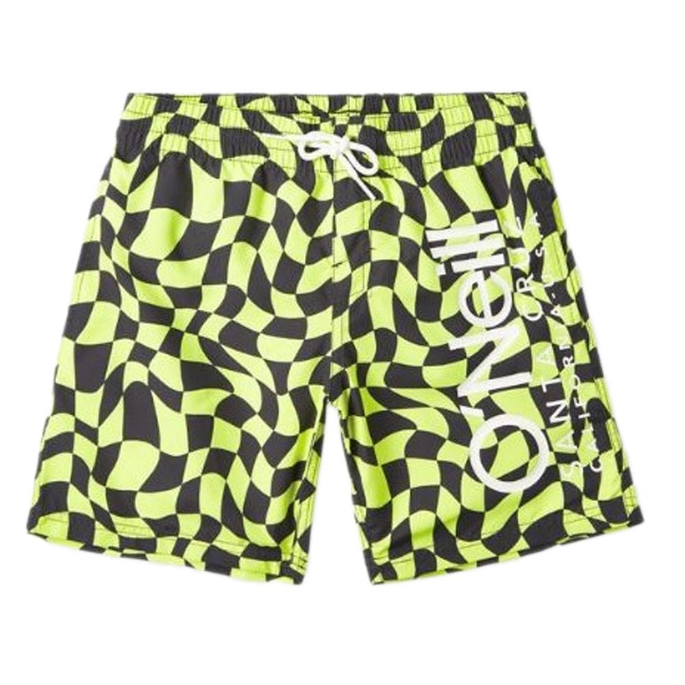 Pantalón corto de natación O'Neill Cali Crazy 14 amarillo/negro para niño barato