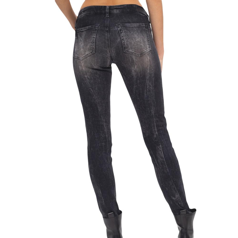 Jean Slim Low Noir femme Diesel D-jevel vue 2