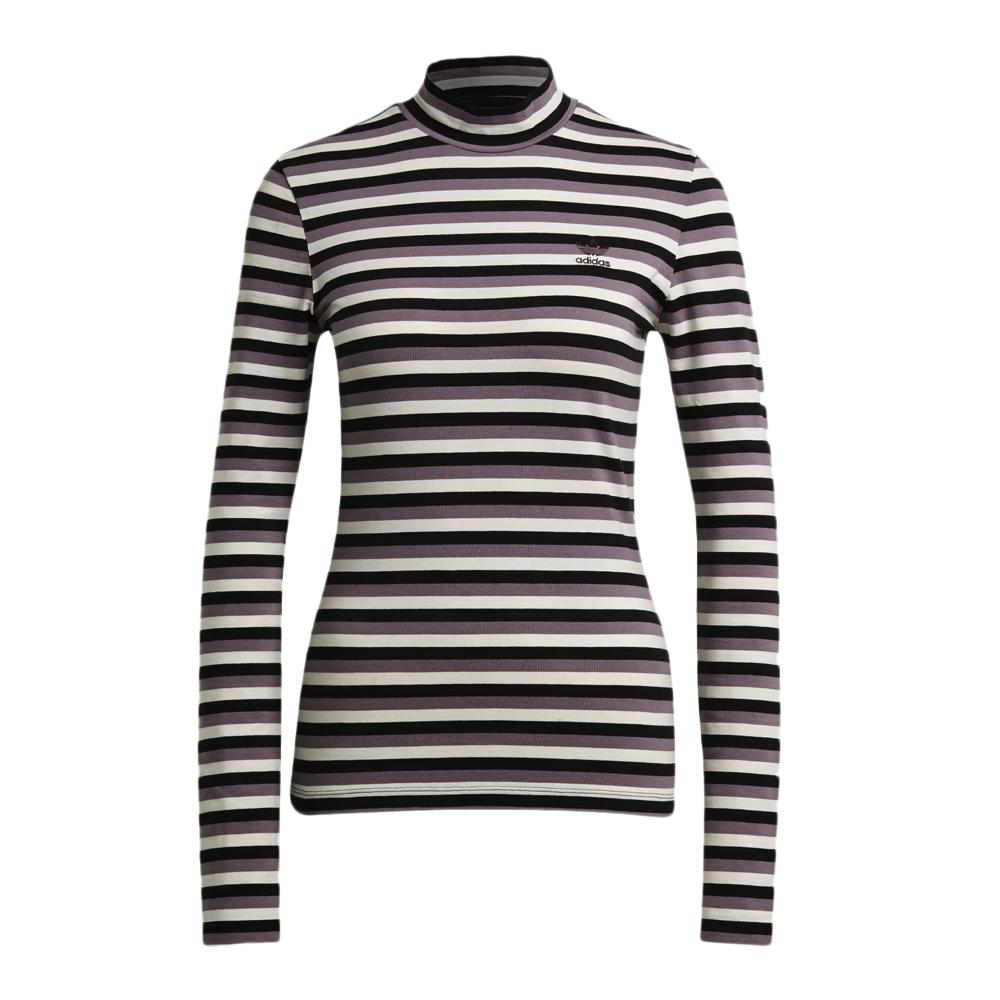 T-shirt Noir/Mauve/Blanc Femme Adidas Long Sleeve