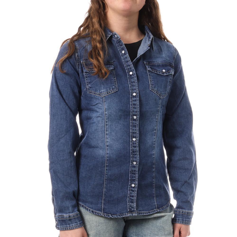 Chemise en Jean Bleu Femme Monday Premium Bleach pas cher