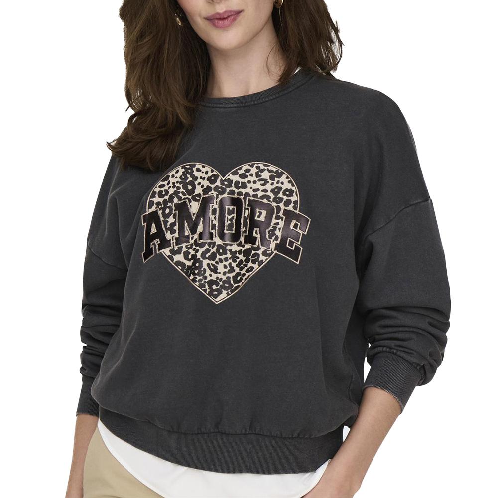Sweat Gris Femme Only Lauren pas cher