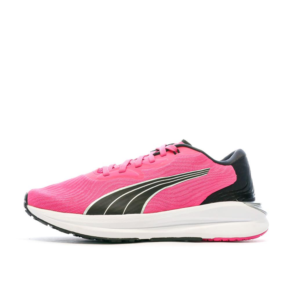 Chaussures de Running Rose/Noire Femme Puma Electrify Nitro pas cher