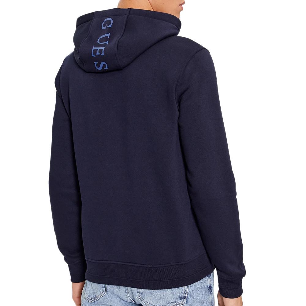 Sweat capuche Marine Homme Guess Christian vue 2