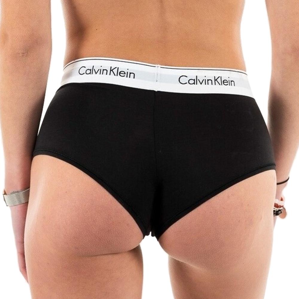Shorty Noir Femme Calvin Klein Jeans Boyshort vue 2