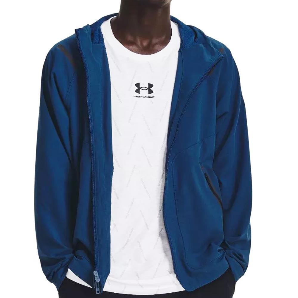 Sweat Zippé Bleu Homme Under Armour Unstoppable pas cher