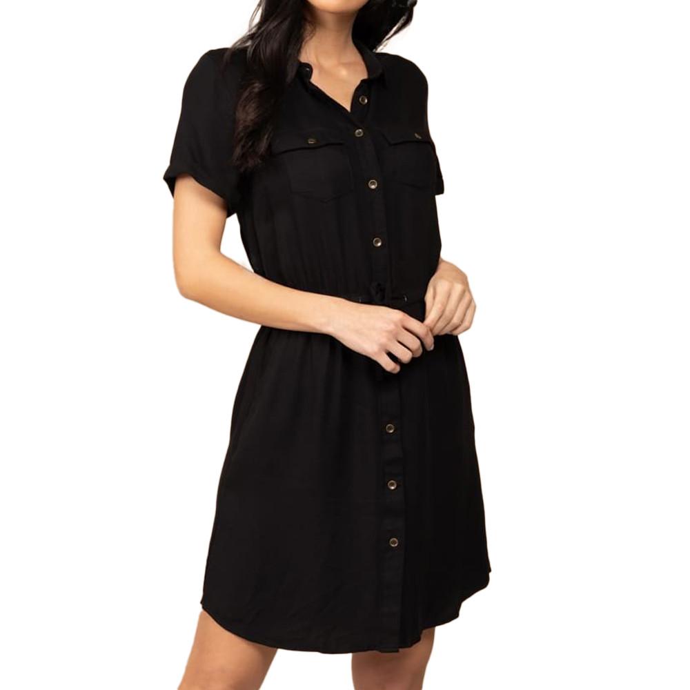 Robe Noir Femme Deeluxe Alarha pas cher