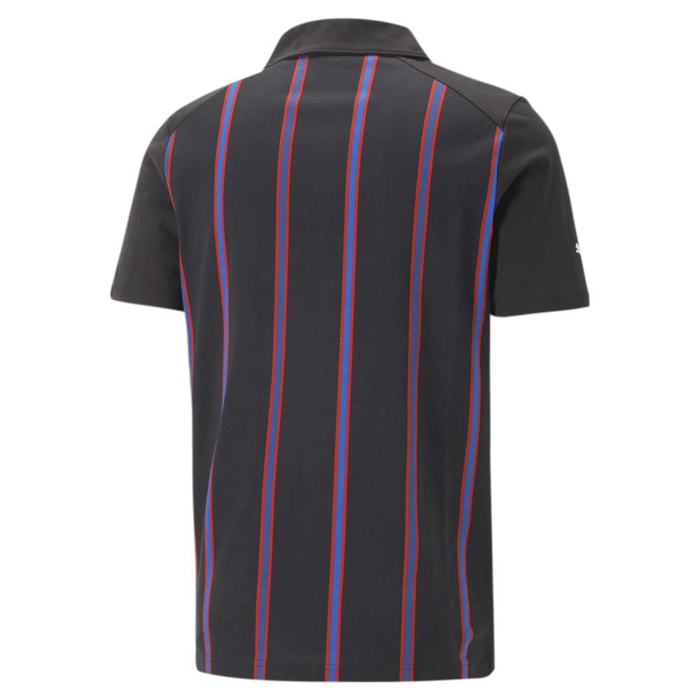 Polo Noir/Bleu/Rouge à Rayures Homme Puma Striped vue 2
