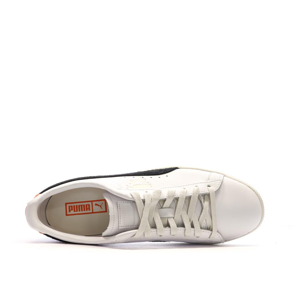 Baskets Blanches/Noires Homme Puma Clyde Base vue 4
