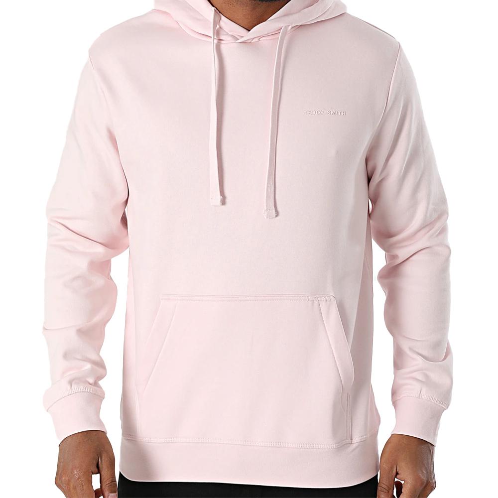 Sweat à Capuche Rose Clair Homme Teddy Smith nark Hoody pas cher