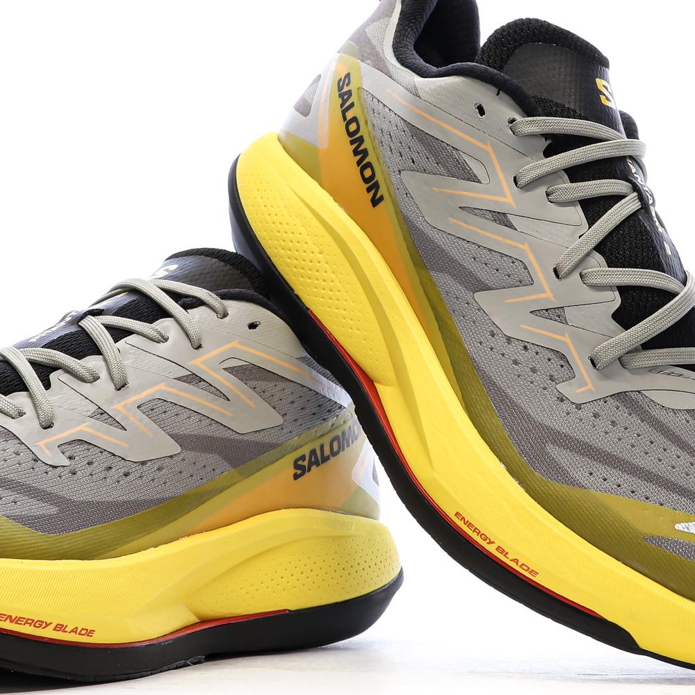 Chaussures de Running Grises/Jaunes Homme Salomon Phantasm 2 vue 7