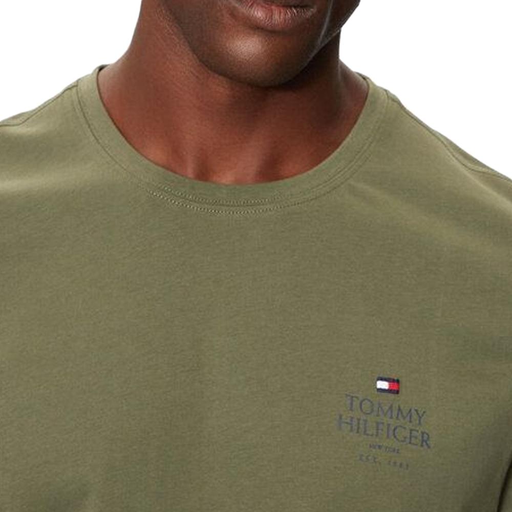 T-shirt Kaki Homme Tommy Hilfiger Hilfiger Stack vue 2