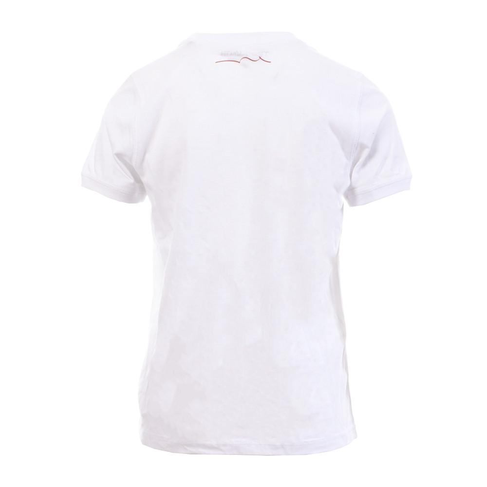 T-shirt Blanc Garçon Teddy Smith Sims vue 2